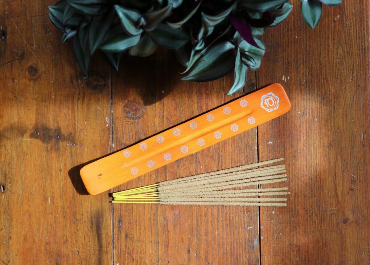 Bold Chakra Orange Wooden Ash catcher