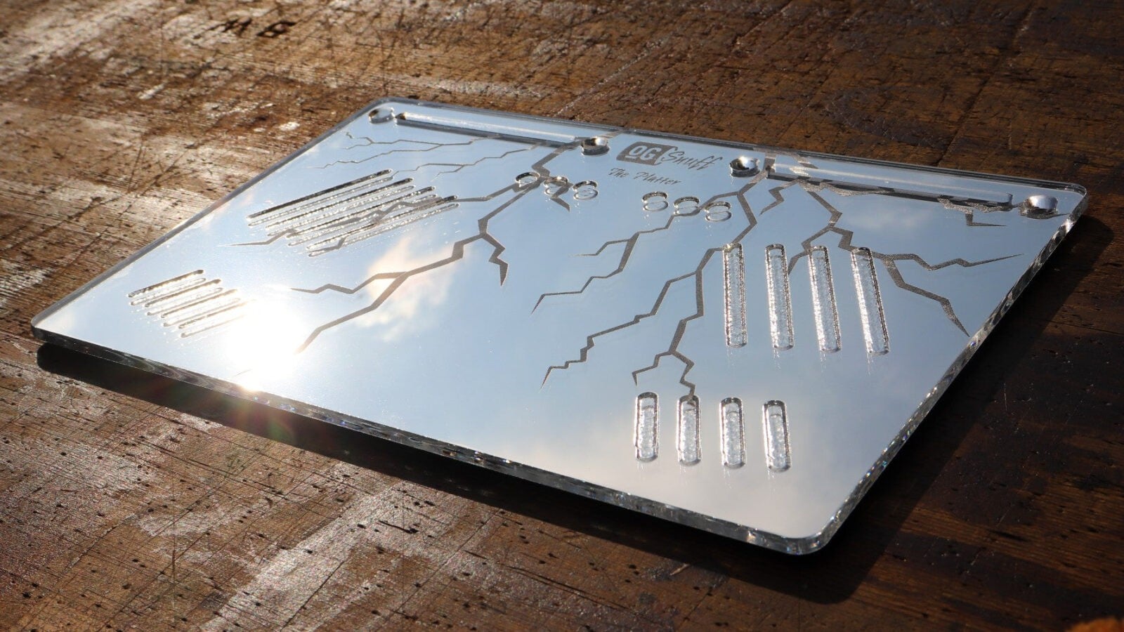 Lightning Silver Mirror Platter