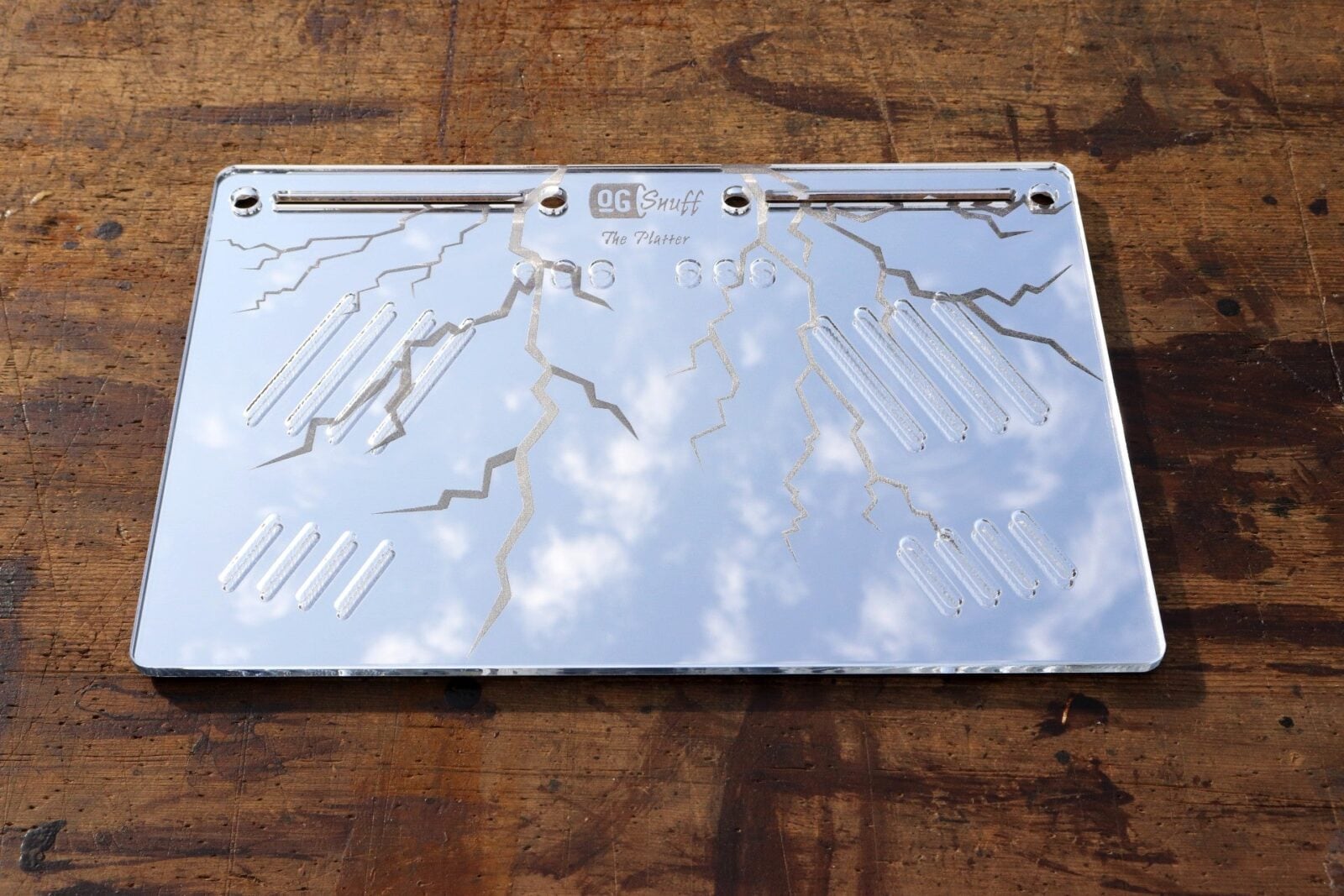 Lightning Silver Mirror Platter - Image 2