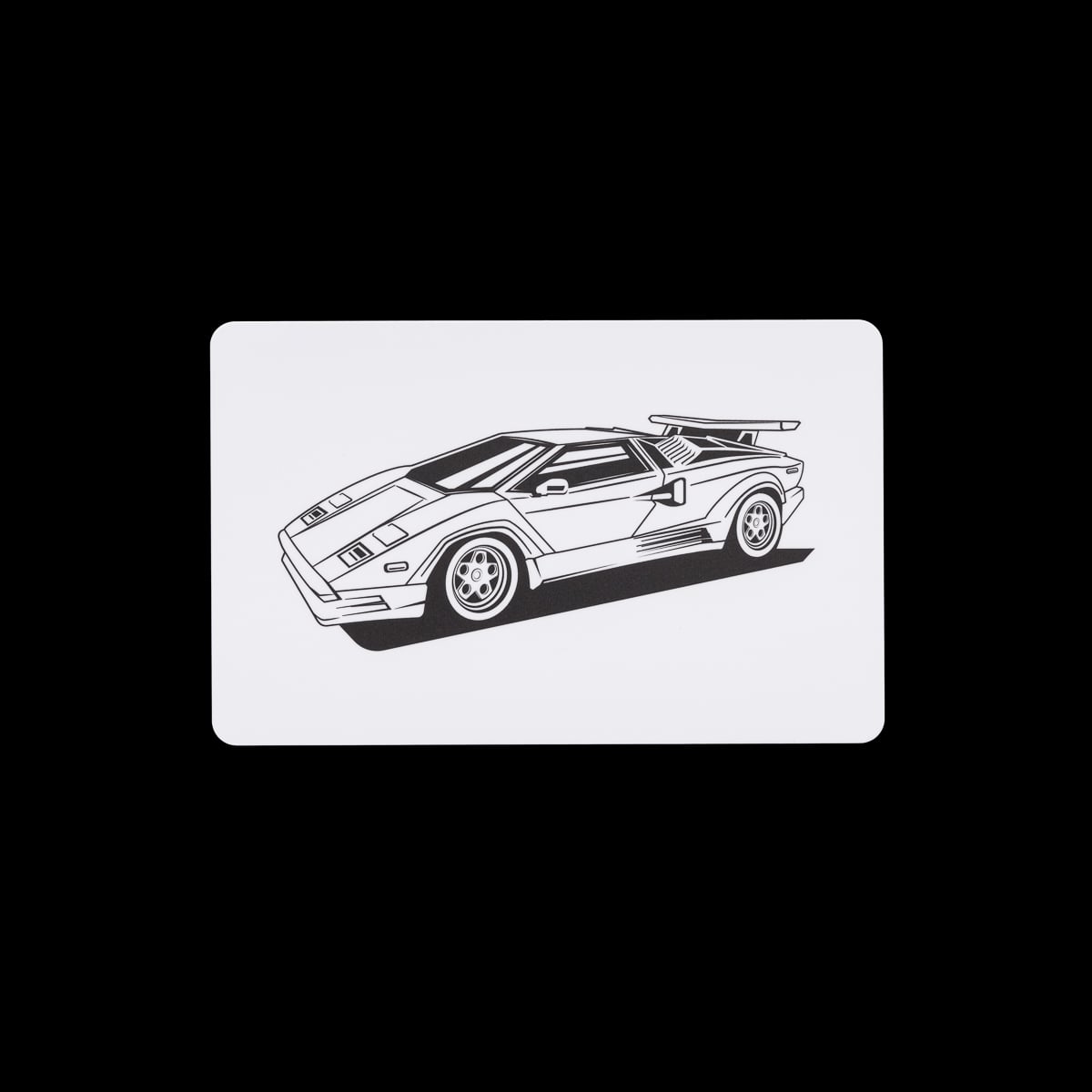 White Lamborghini PVC Wallet Card