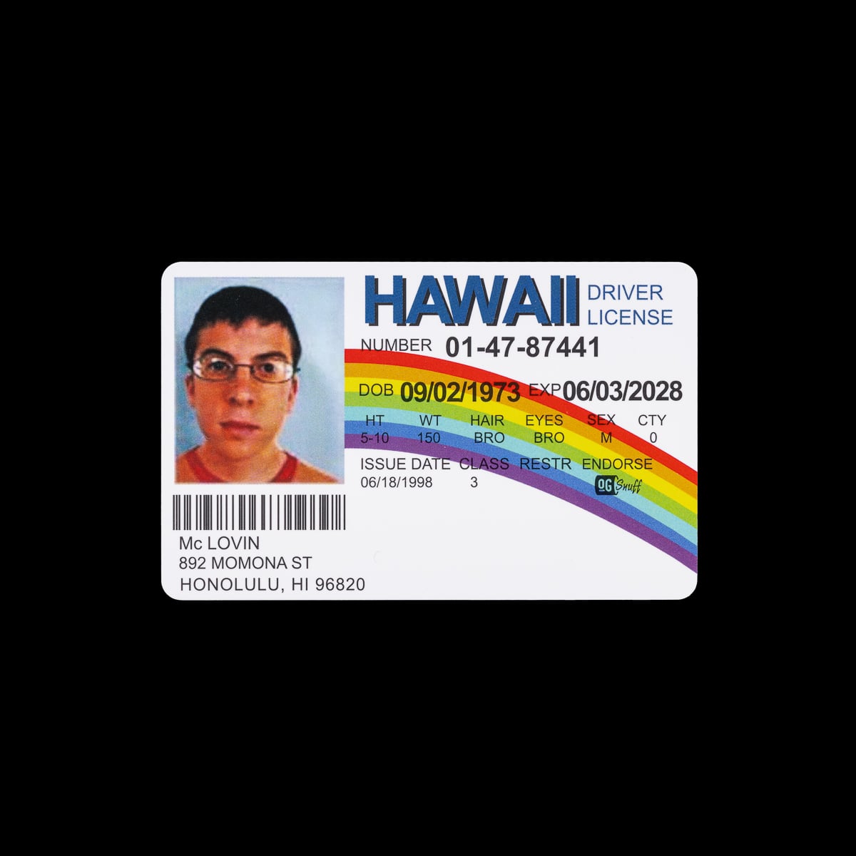 McLovin ID Wallet Card